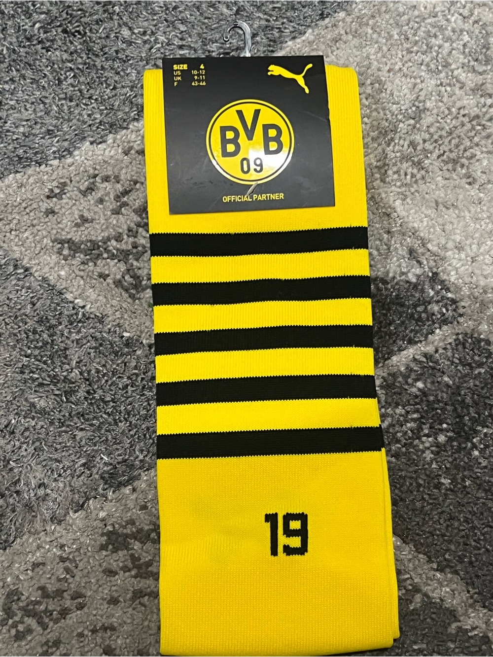 The Borussia Dortmund Home Socks 2023-2024 German football club Size 4
